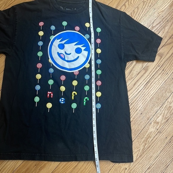 Neff Black Graphic T-Shirt Skateboard Smiley Face Lollipop Logo Men’s Large - Picture 4 of 4